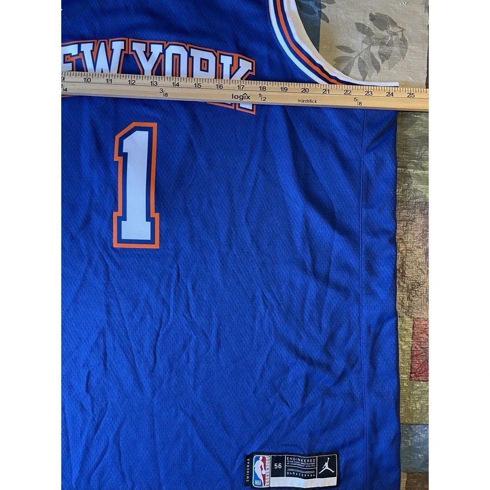Men's 56 NWOT New York Knicks Obi Toppin #1 Jordan Brand Swingman Jersey Blue